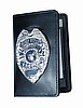 Perfect Fit Duty Leather Book Style Case w/ Recessed Double ID case & Outside Badge Mount